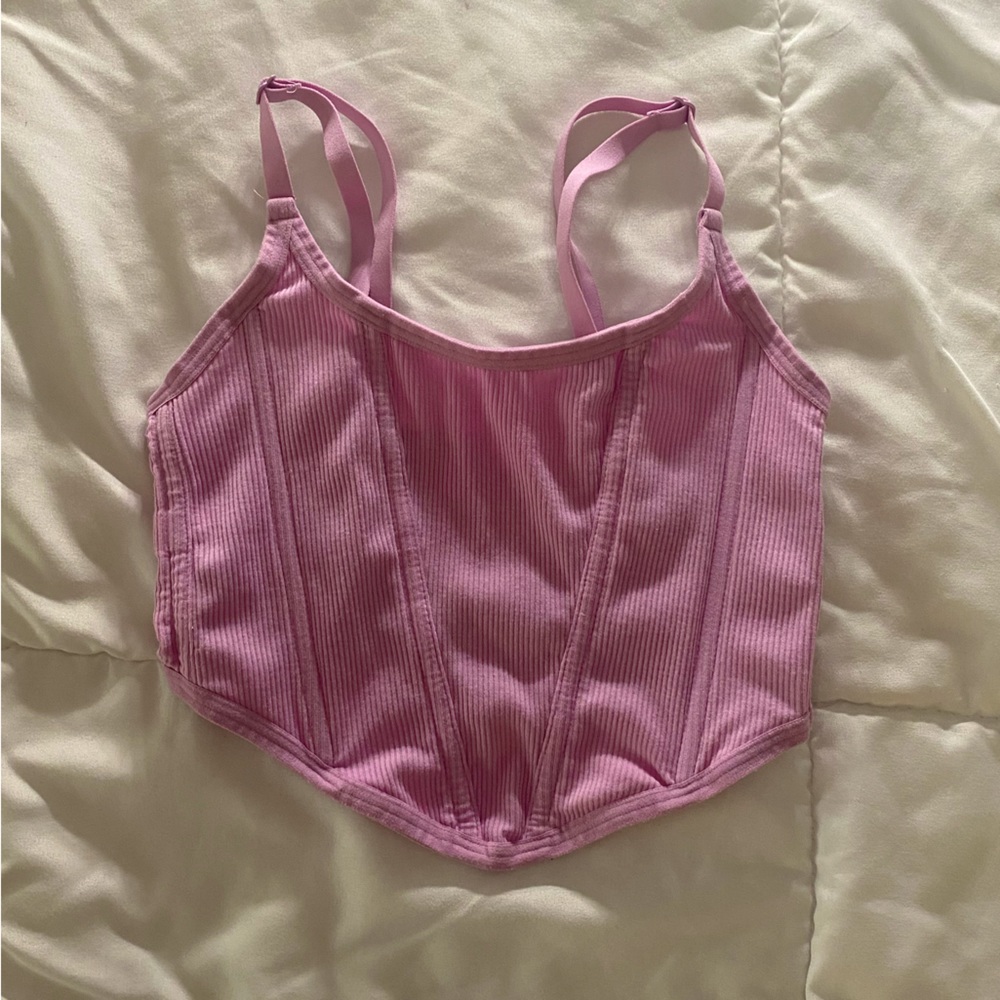 pink corset top xs